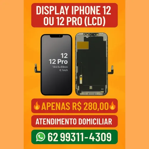 Tela Completa IPhone 12/12 Pro + Película inclusa 