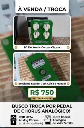 Pedal Tc Eletronic Corona Chorus (troco)