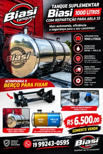 Tanque suplementar Biasi 1000 litros