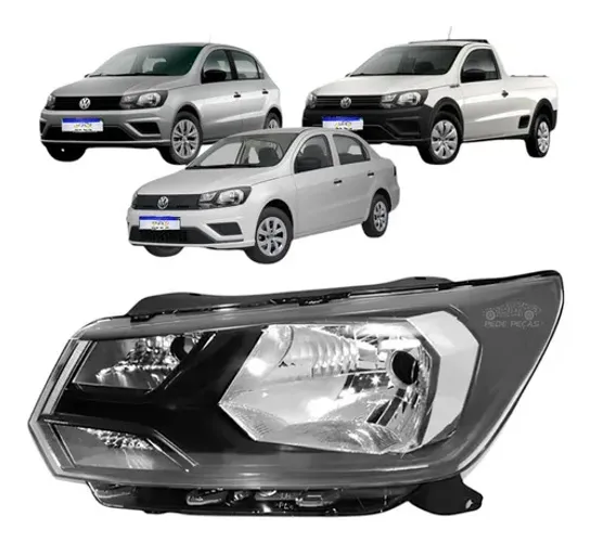 Farol Gol Voyage G8 Saveiro G7 Robust 2019 A 2023 Novo Le Esquerdo/motorista