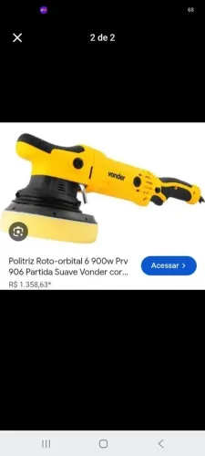 Politriz Roto-Orbital 6" 900W Vonder (modelo PRV 906).