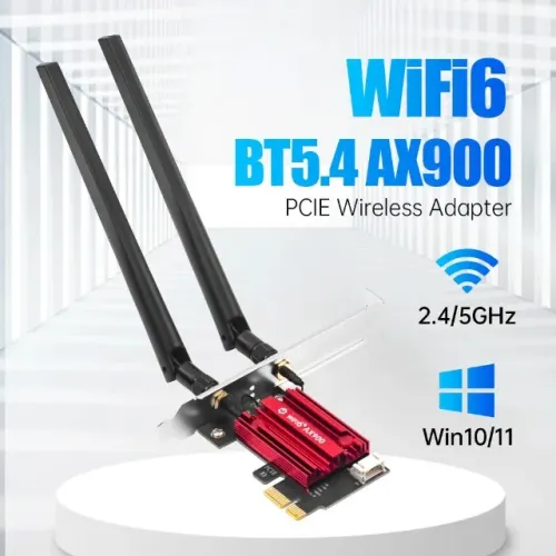 Adaptador PCIe WiFi 6 AX900 + Bluetooth 5.4 para PC
