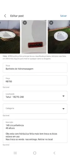 Banheira hidro