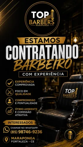 Estamos contratando barbeiro 