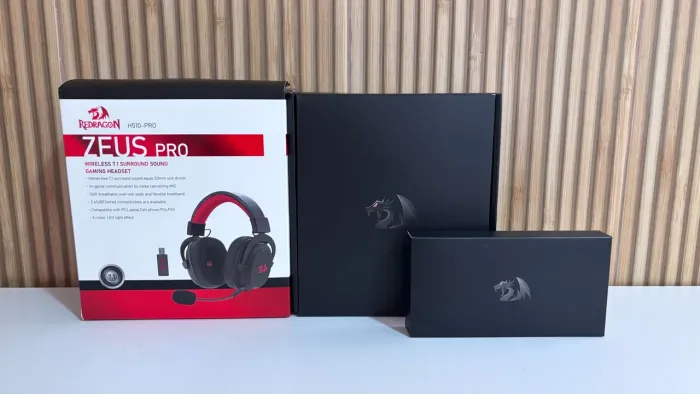 Headset Gamer Sem Fio Redragon Zeus Pro (H510-PRO) - Na Caixa