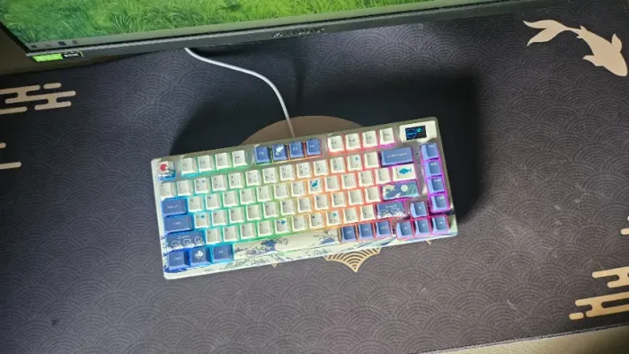 Teclado XVX SK80 RGB - Customizado - Switch Branc (Silencioso) - Novo - ? Aceito Cartão 