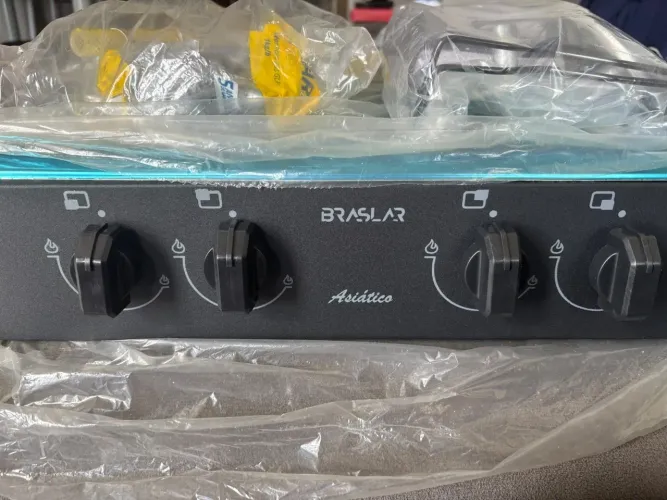 Fogão Cooktop de Mesa Portátil 4 Bocas Braslar