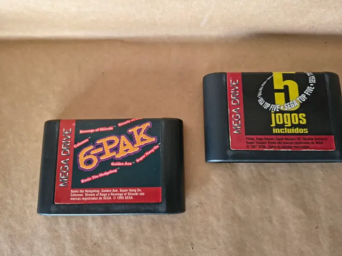 Lote 02 jogos para vídeo game Mega drive