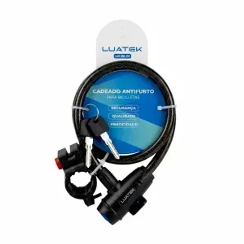 cadeado antifurto para bicicleta luatek lk bl01