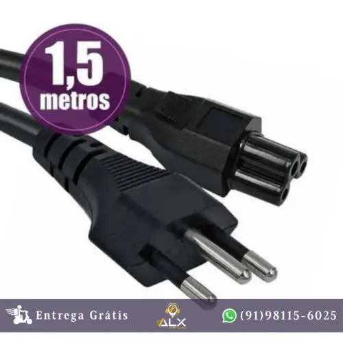 Cabo de Força Energia 1,5m Tripolar Padrão Br *ENTREGA GRÁTIS*