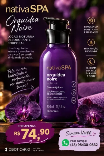 Hidratante de orquídea noire o Boticário 