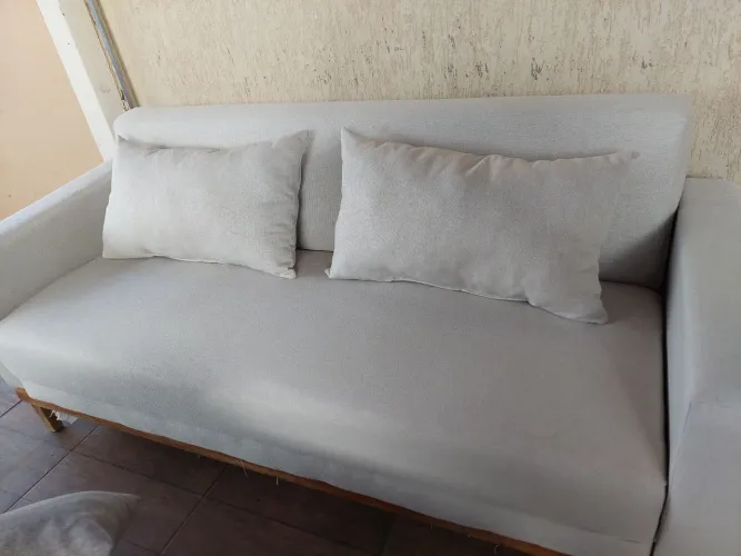 Sofa herval com puff