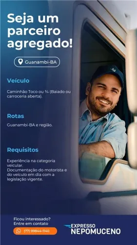 Agregamento Expresso Nepomuceno (Caminhão Toco ou ¾)