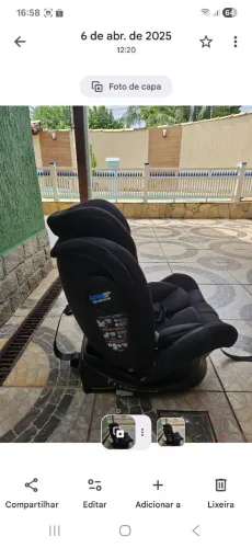 Cadeira para carro marca Burigotto Spin com isofix 360