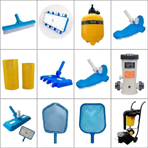 Kit Piscina: Mangueira, Aspirador, Peneira E Filtro (Lote)