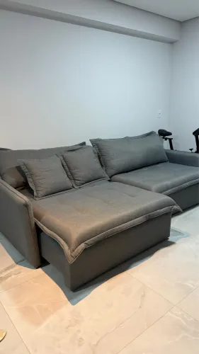 Sofá retrátil 4 lugares slim