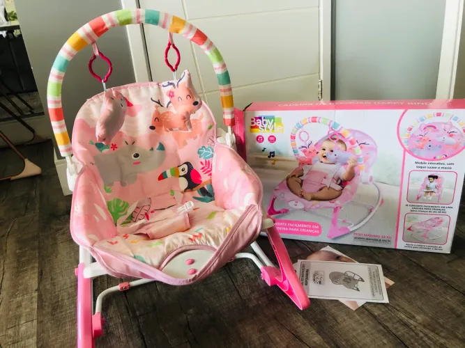 Cadeira de descanso para bebê rosa - baby style 