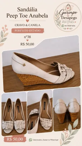Peep Toe Cravo e Canela 38
