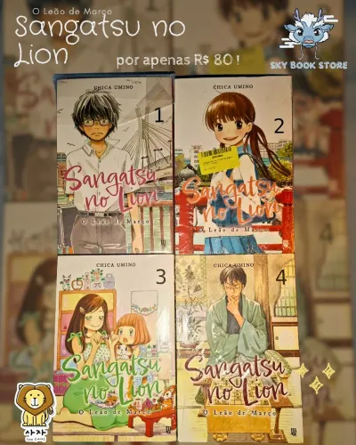 Sangatsu no Lion volumes 1 ao 4