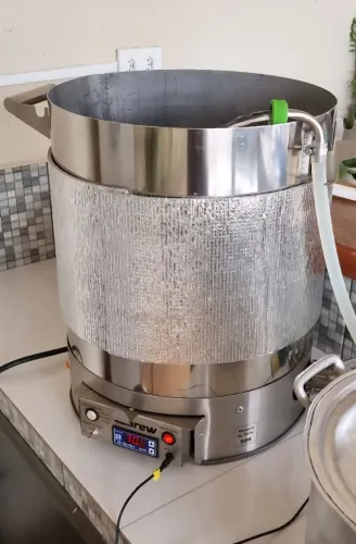 Panela Cervejeira Single Vessel Ezbrew BIAB30 50L Cesto Inox