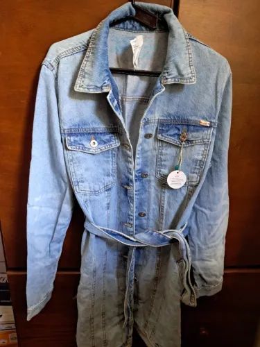 Vestido jeans manga longa Equivoco