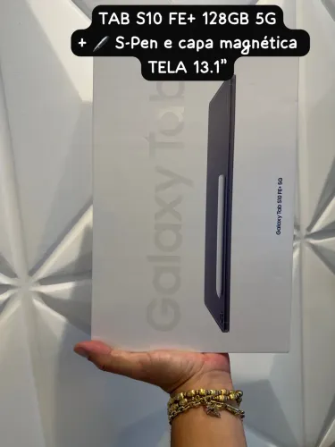 Tablet Samsung Galaxy S10 FÉ+ 128GB 5G + Spen E Capa Magnética TELA 13.1 Polegadas 