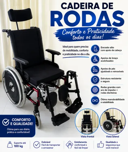 Cadeira de rodas reclinável