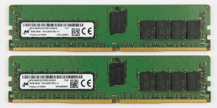 Par - Memória RAM Servidor DDR4 32GB (2x16GB) 2400MHz ECC Micron