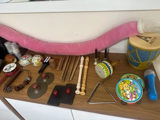 Kit com 26 Instrumentos Musicais + Almofada do Abraço 