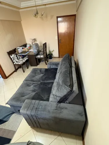 Sofá retrátil cinza 2 m