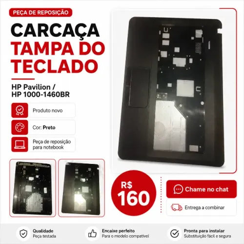 Carcaça Tampa do Teclado compatível com HP Pavilion / HP 1000-1460BR