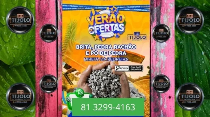 brita para sua obra entrega amanhã 