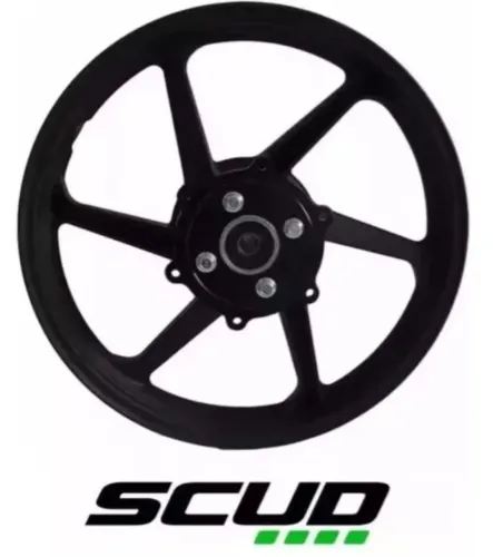 Rodas de liga leve SCUD para Bros 160 + Pneus Levorin Duna2 