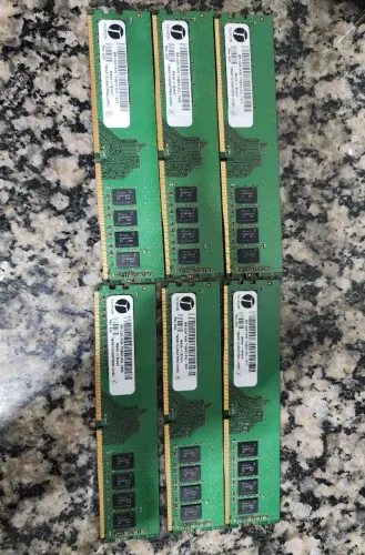 6 memorias ddr4 8gb