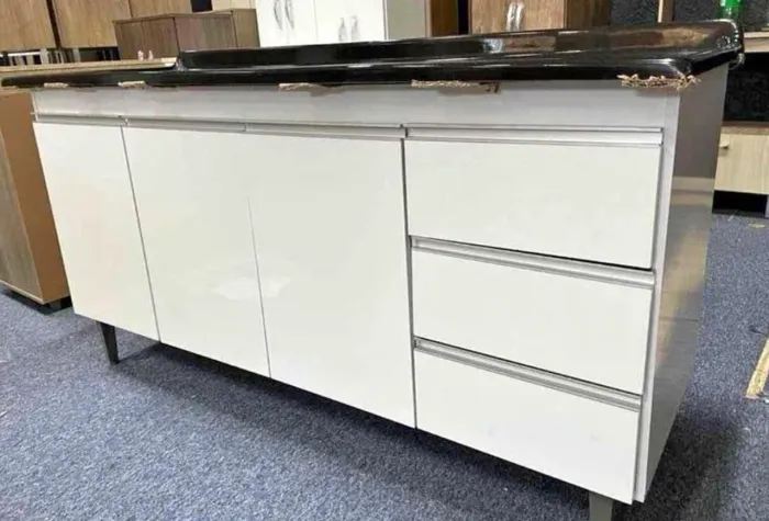Balcão de pia 1,60 MDF com cuba de marmorite / NOVO / ENTREGAMOS 