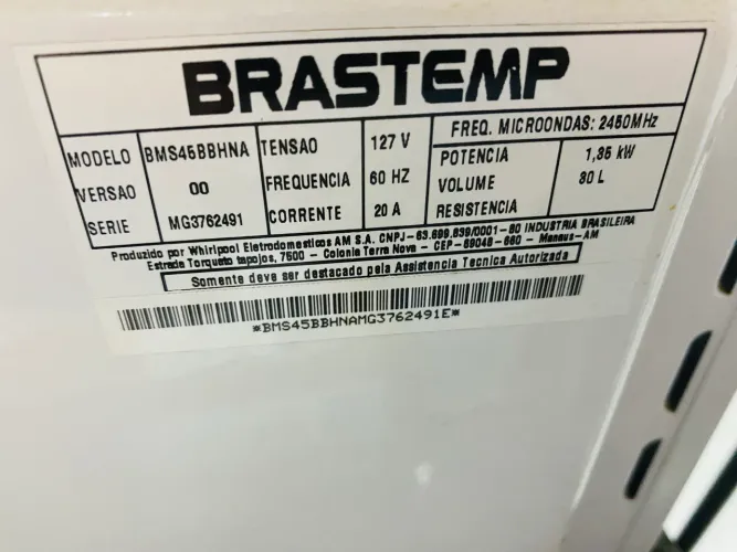 Microondas Brastemp 30l
