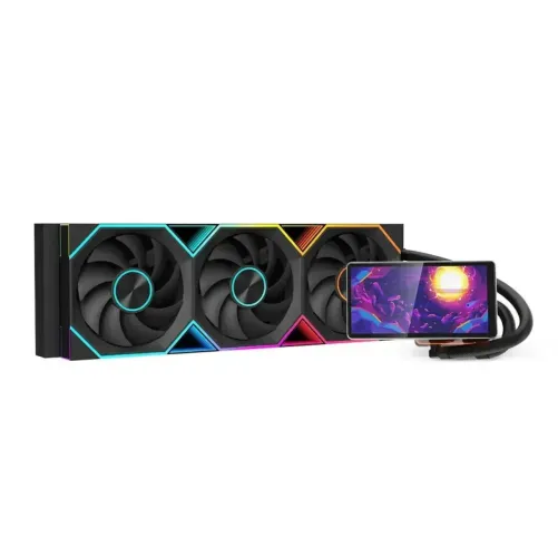 Watercooler 360mm jungle leopard pro flow com tela 5,5
