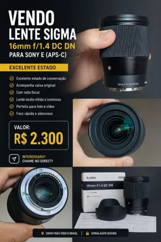 Lente sigma 16m 1.4