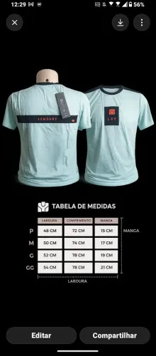 Camisa casual masculina lendary