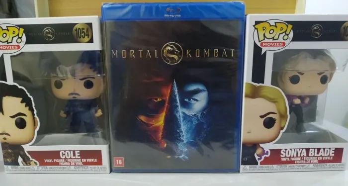 Mortal Kombat 02 funkos + Blu-ray lacrados!