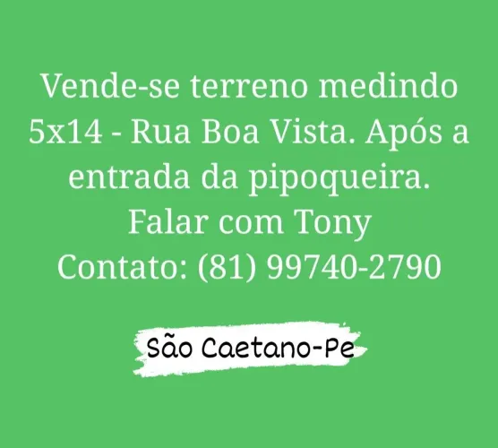 Terreno 5x14 - Última oferta!