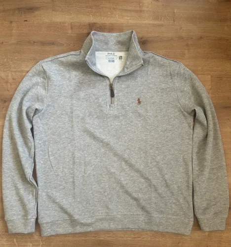 Suéter quarter zip Ralph Lauren cinza M