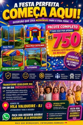 Brinquedos de diversão para festas