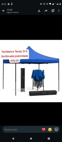 Tenda 3+3 sanfonada promoção