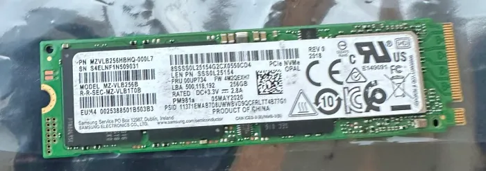 Ssd M2 256Gb Nvme 2280 Pcie Oem