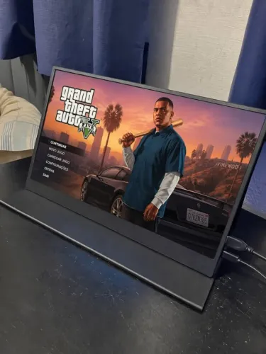 Monitor Gamer Portátil (Aceito Trocas) IPS 1080p 120hz HDMI 19" Ultra Leve 452g