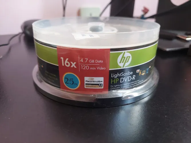 Pack 25 DVD-R lightscribe lacrado raridade