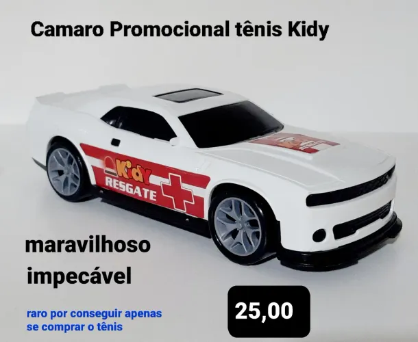 Miniatura Camaro Branco promocional tênis kidy