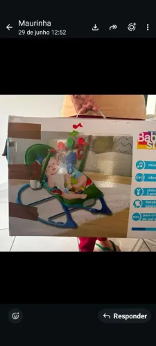 Cadeira de balanço elétrica para bebê