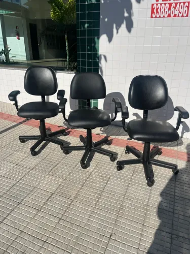 3 cadeiras back system escritório